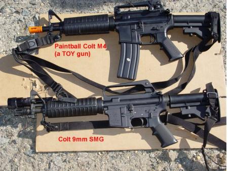 Paintball Colt M4 + Colt 9 mm SMG